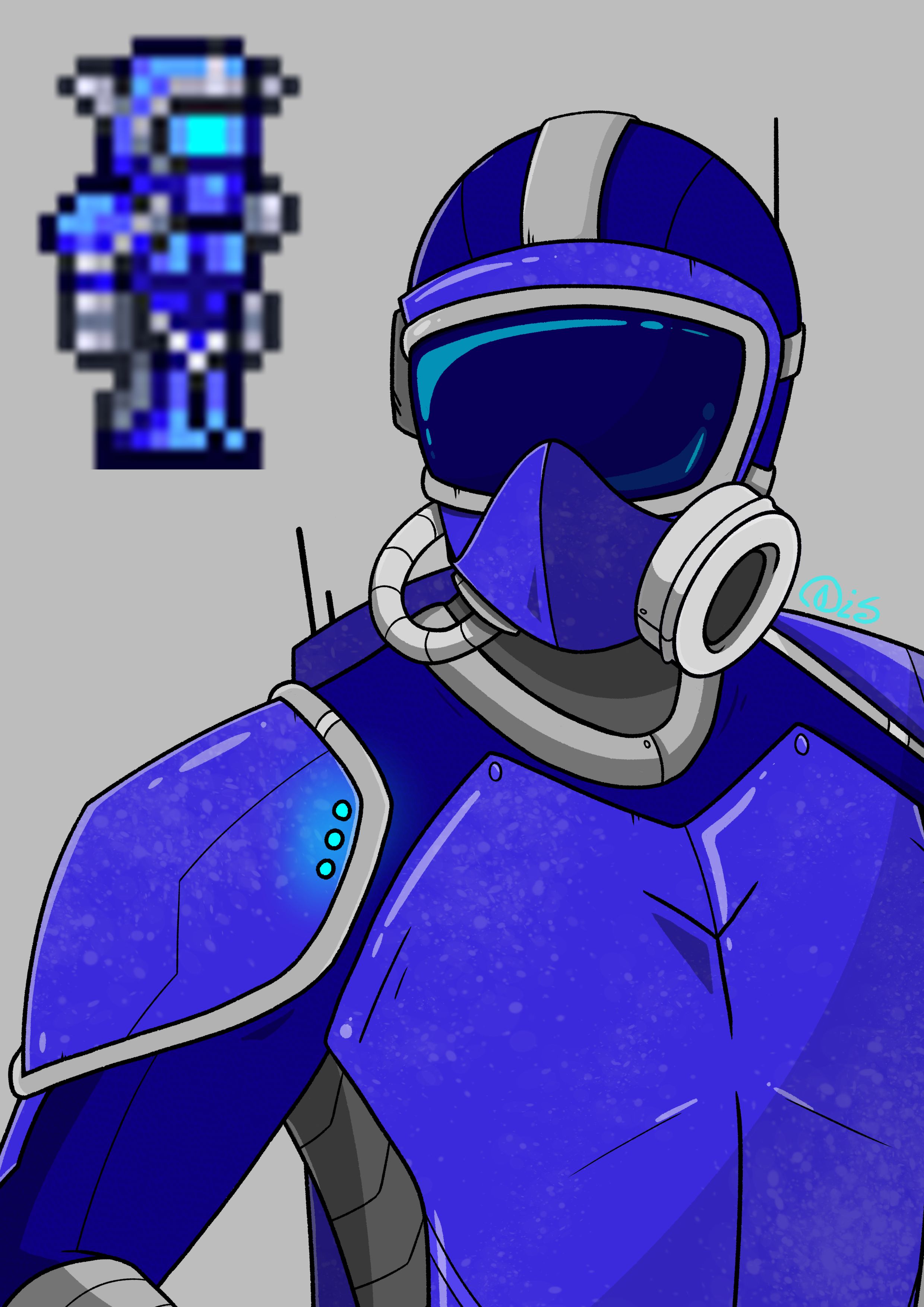 I drew the shroomite armor! : r/Terraria