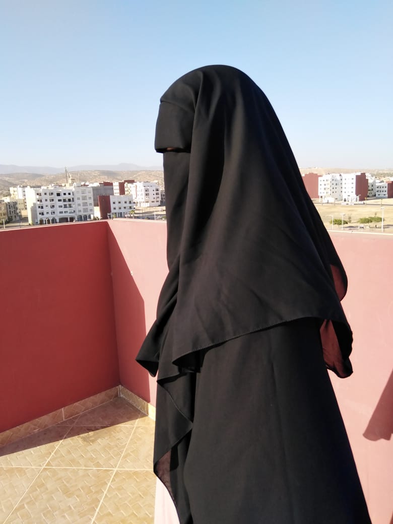 Niqab Casquette Noir 1m50 - Dar Al Iman France