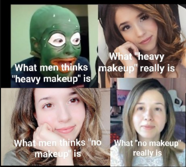 What heavy What men thinks makeup really is heavy makeup is What men thinks no What no makeup makeup is really is