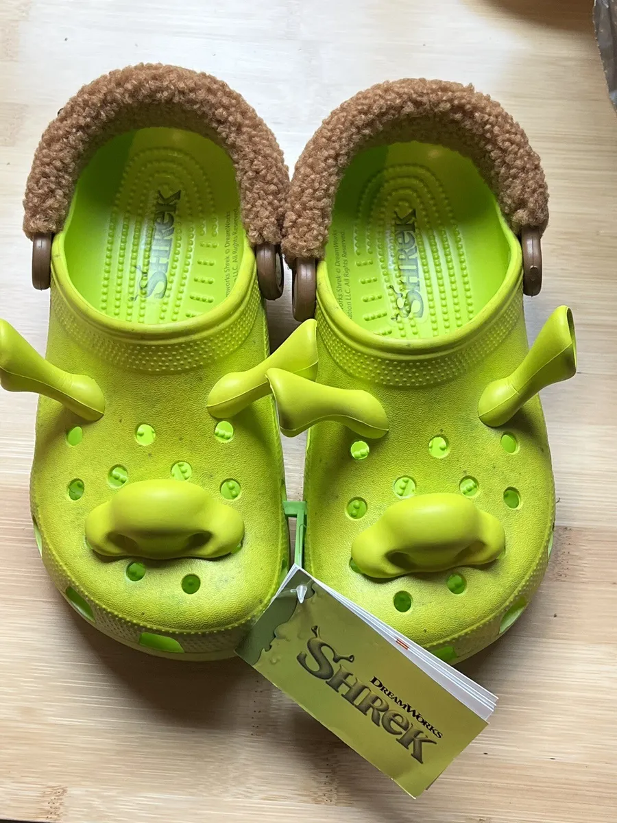 Classic Dreamworks Shrek Clog C13 Kid's Crocs With Bonus Shrek Charms Too |  eBay