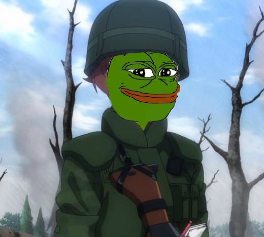 Original Rare Pepe Soldier : pepethefrog