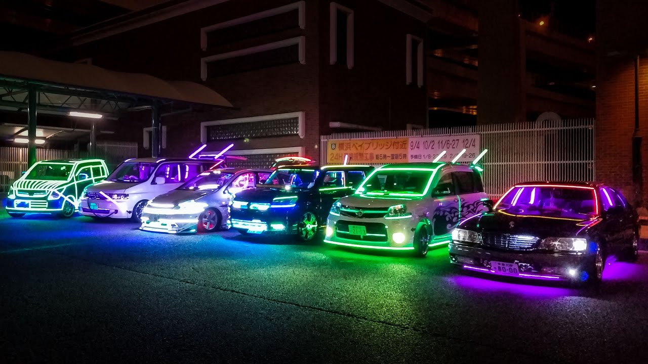 The Crazy Neon LED Sound Vans of Japan - YouTube