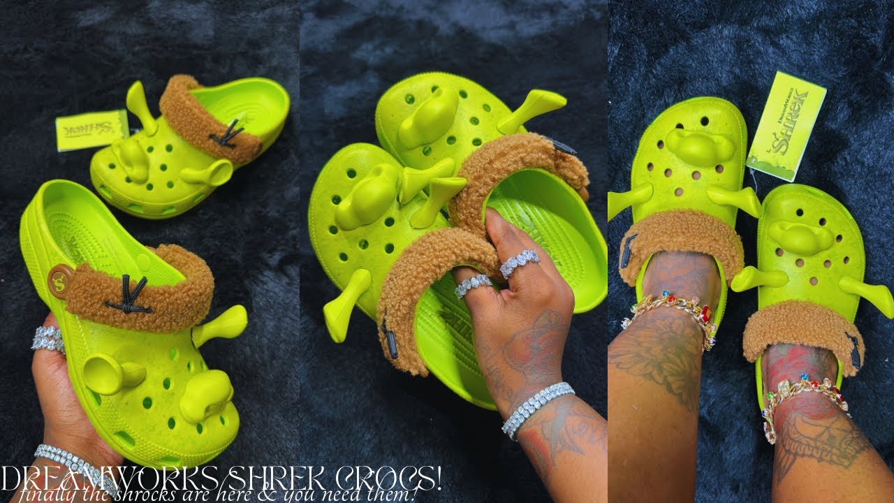 SHREK CROCS UNBOXING REVIEW & TRY ON | DREAMWORKS COLLABORATION | SHROCKS!  |RELEASED TODAY! - YouTube