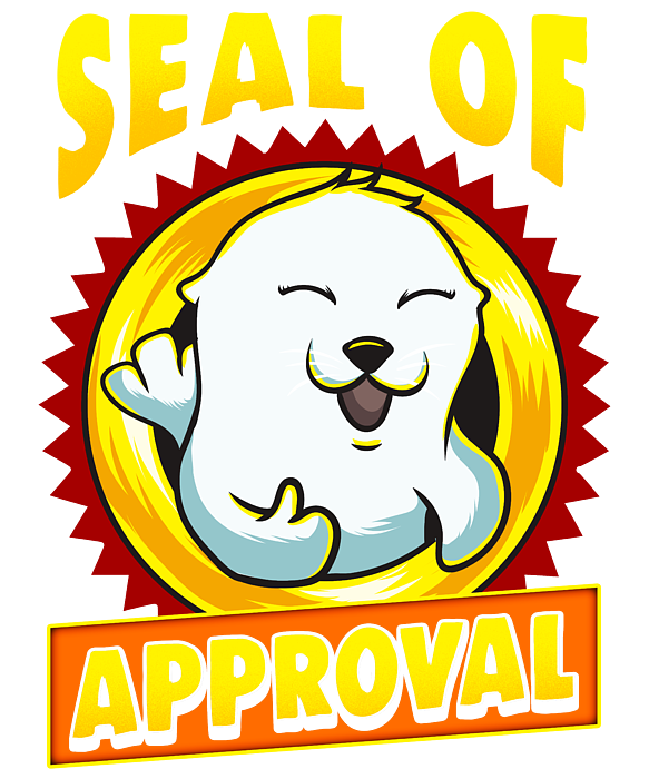 cute-funny-seal-of-approval-baby-seal-cub-pun-the-perfect-presents-transparent.png