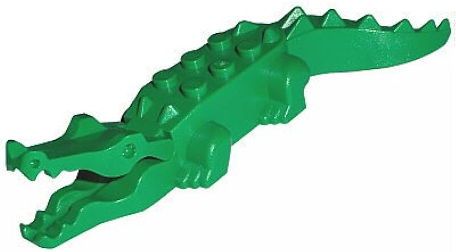 Amazon.com: Lego Animal Minifigure: Bright Green Crocodile / Alligator :  Toys & Games
