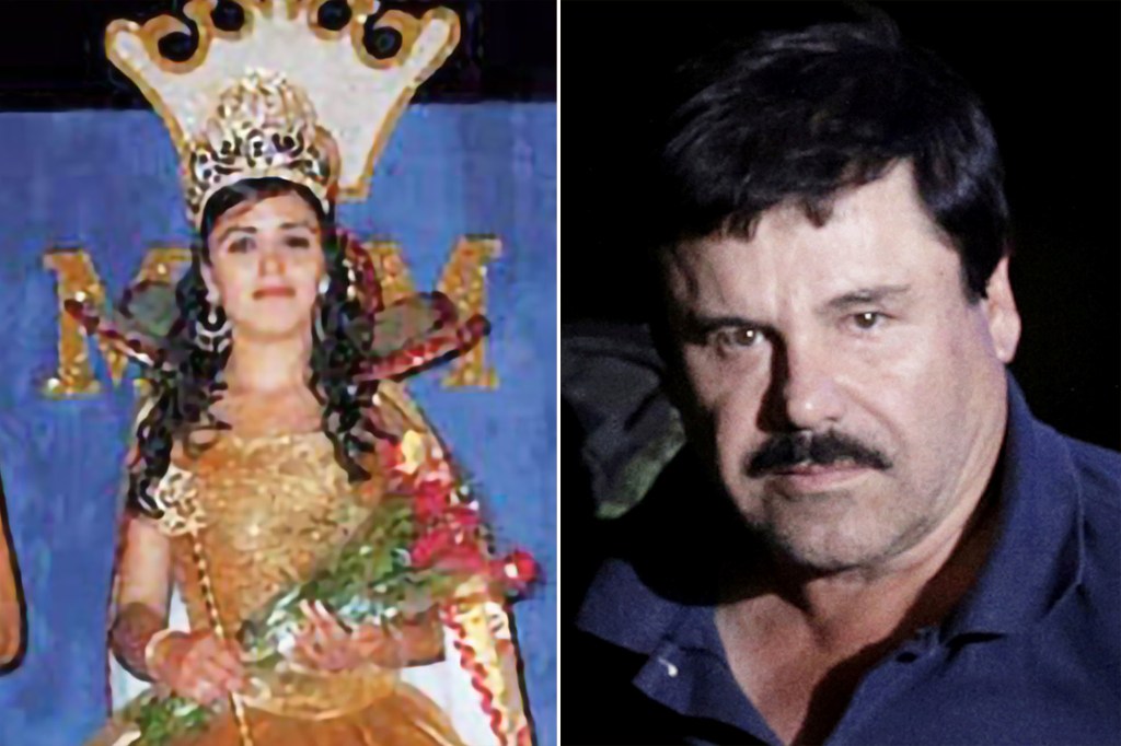 Emma Coronel Aispuro as a teen beauty queen and her husband El Chapo