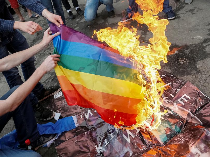 Rainbow flag burned at Ukraine Pride event | Reuters.com