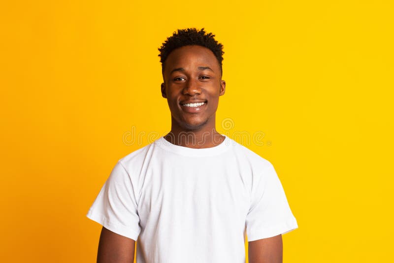 Portrait of Happy and Smiling African American Guy Stock Image - Image of  positive, confident: 175158997