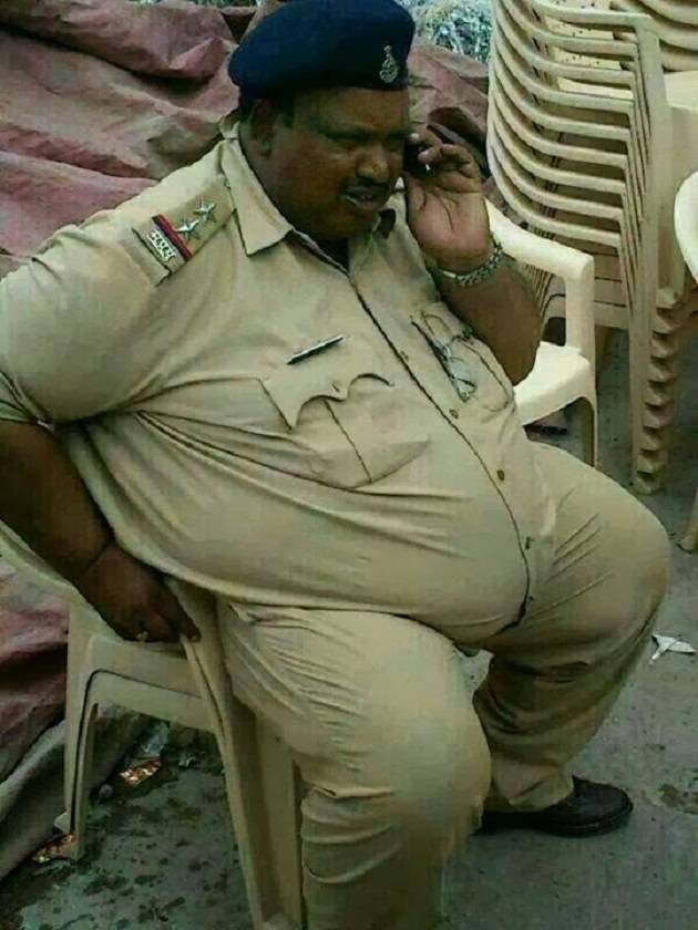 Funny Fat Indian Policeman