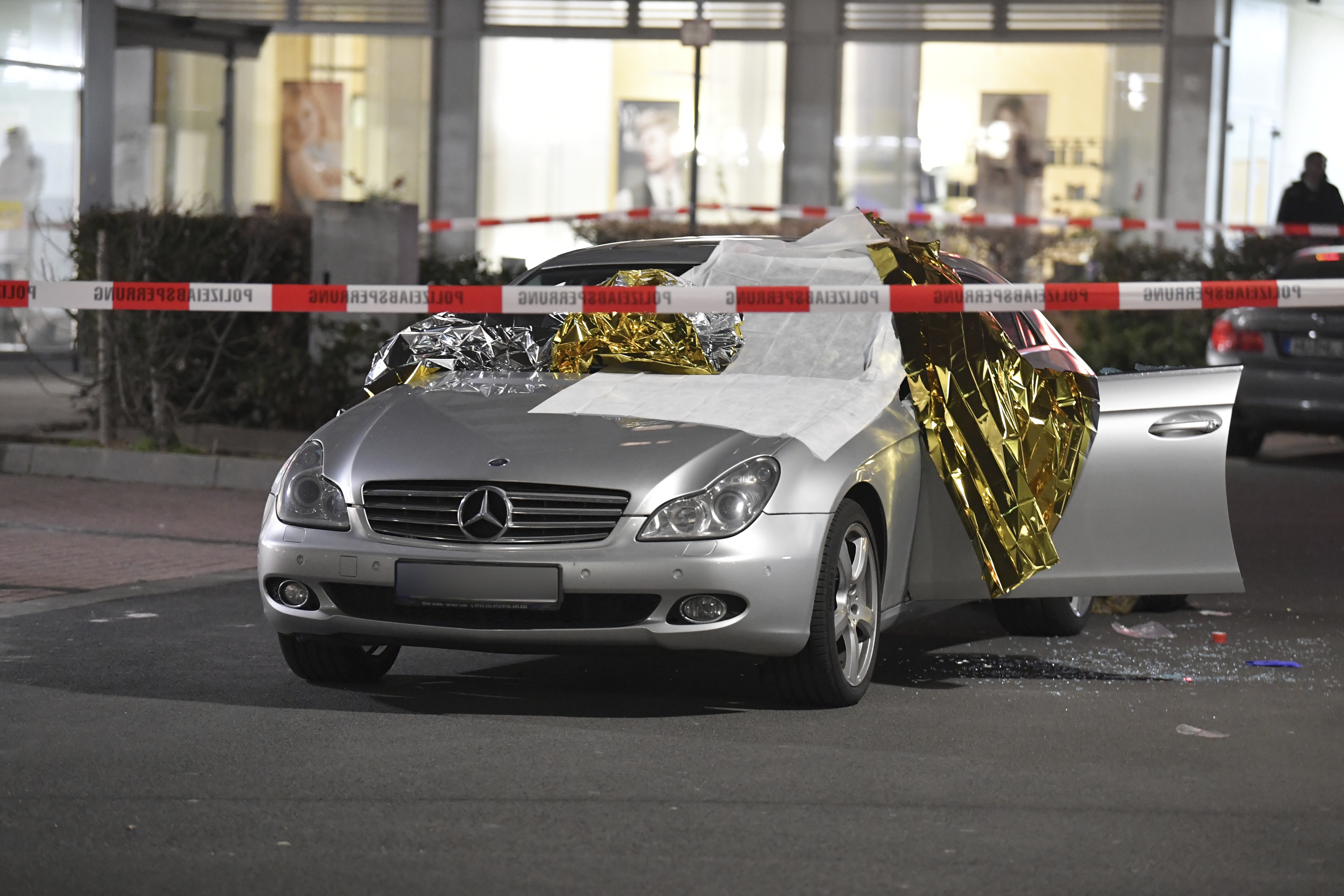  One of the shootings took place at the Arena Bar in Hanau, with a silver car seen at the scene