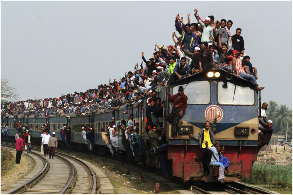 Crowded Train, Tongi, Bangladesh - Travel Photographer of the Year