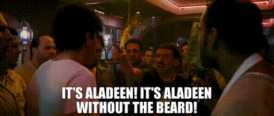 YARN | It's Aladeen! It's Aladeen without the beard! | The Dictator (2012)  | Video gifs by quotes | fc028797 | 紗